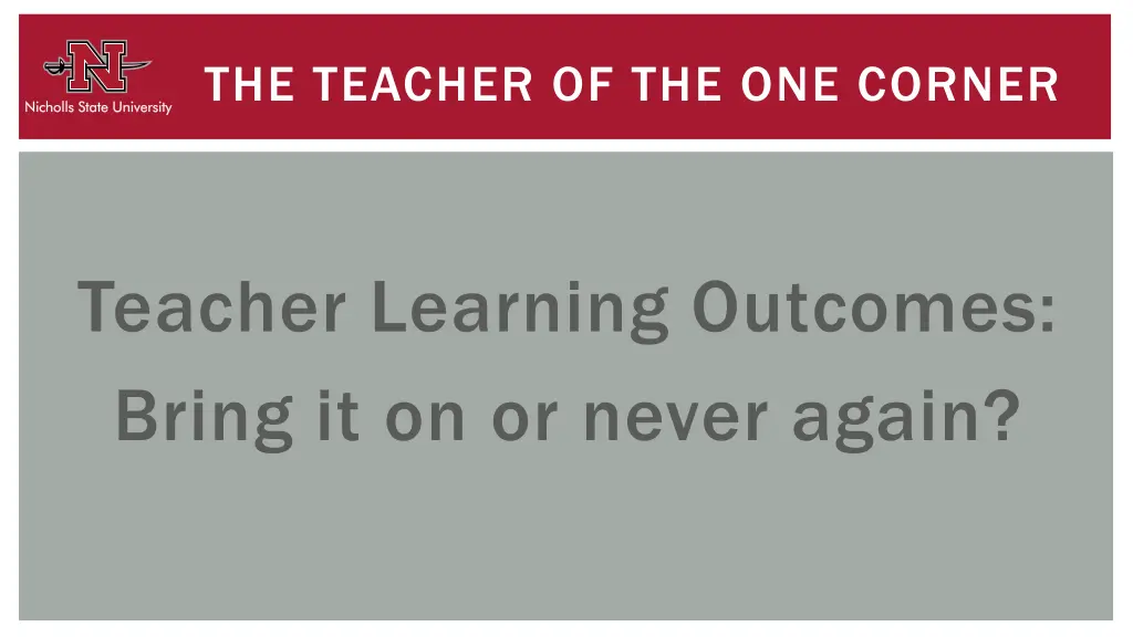 the teacher of the one corner 6