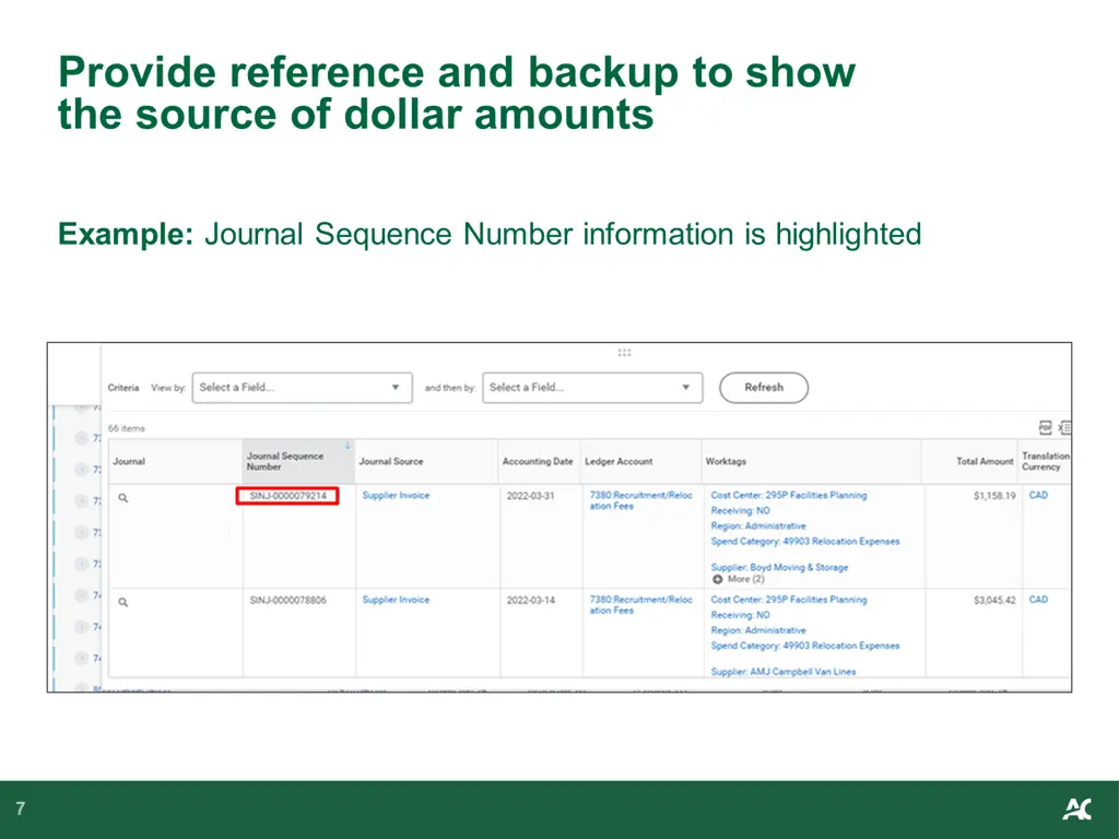 provide reference and backup to show the source