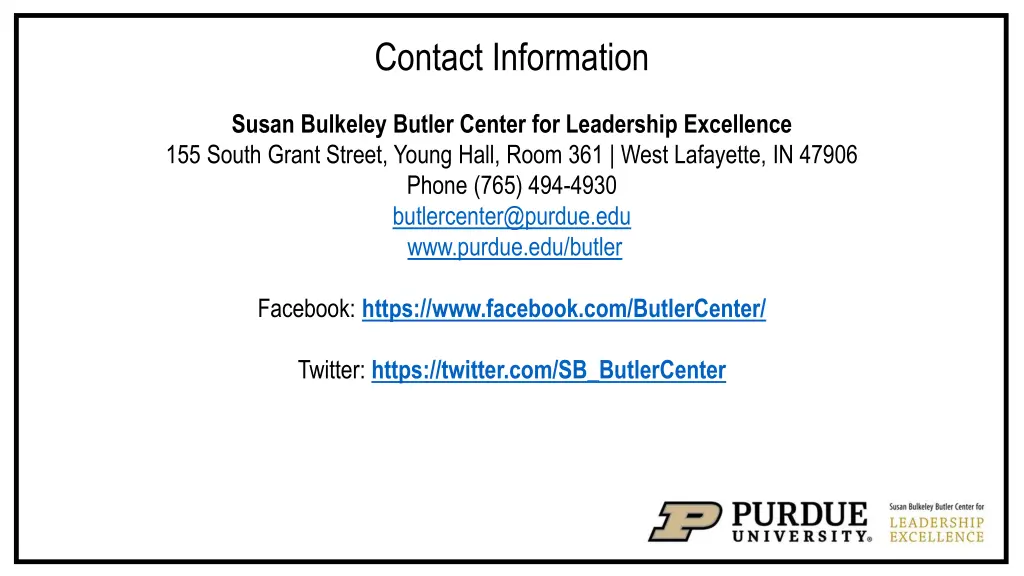 contact information