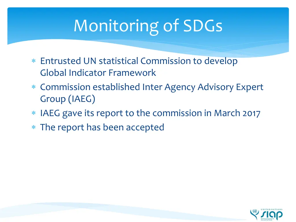monitoring of sdgs