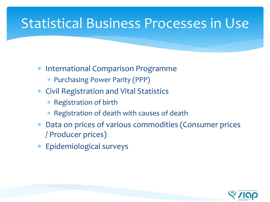 statistical business processes in use 1