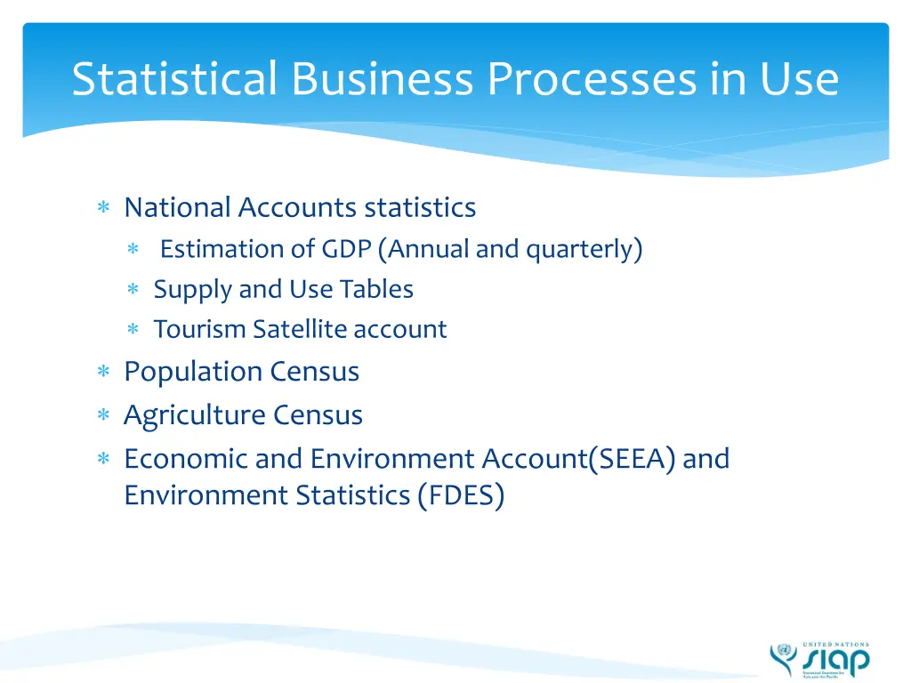 statistical business processes in use