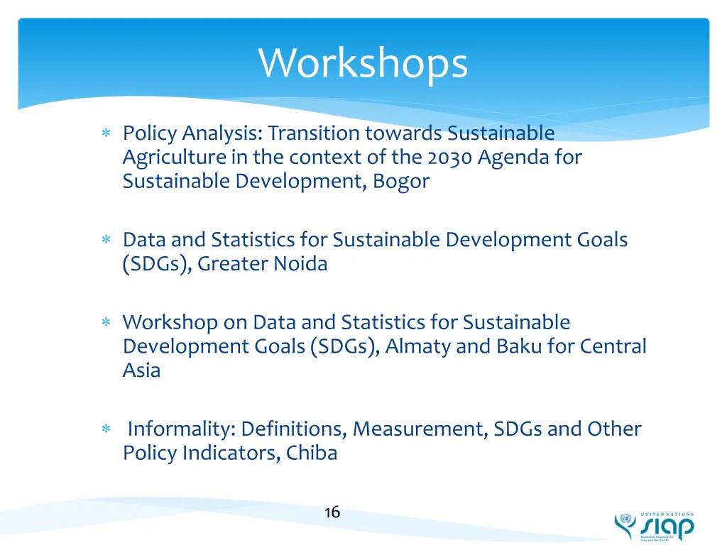 workshops