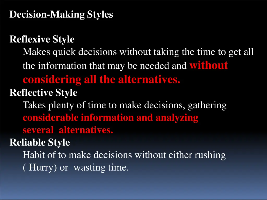 decision making styles
