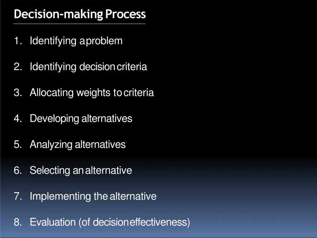 decision makingprocess