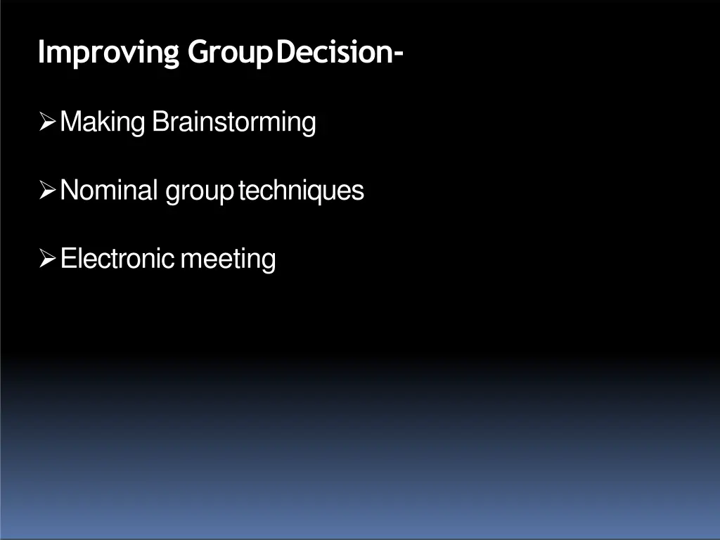 improving groupdecision