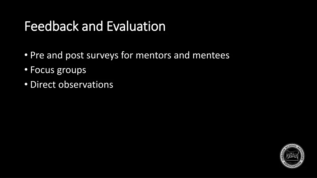 feedback and evaluation feedback and evaluation