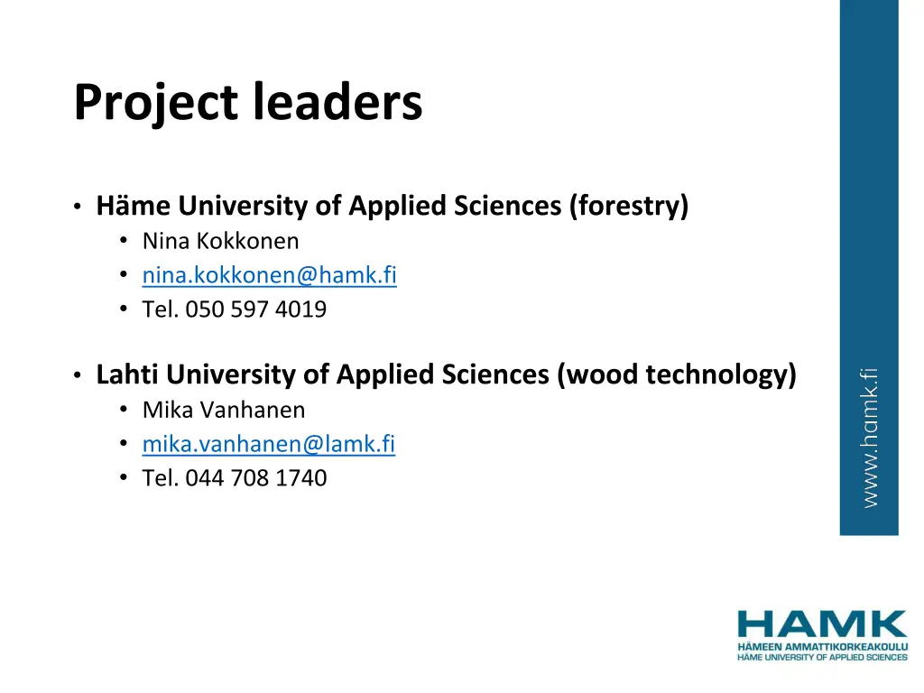 project leaders