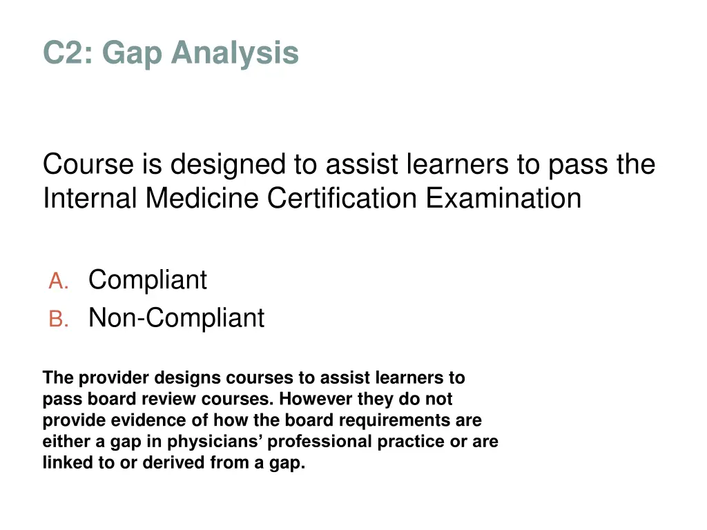 c2 gap analysis