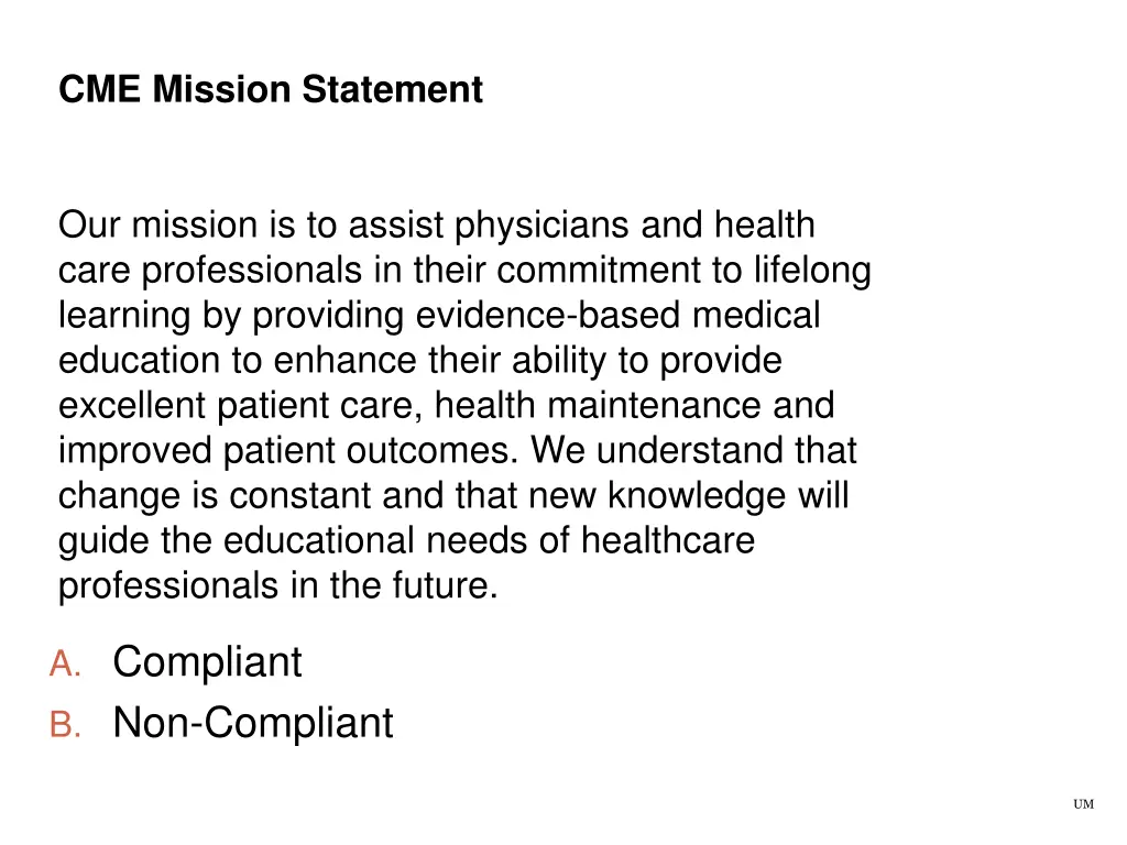 cme mission statement 1