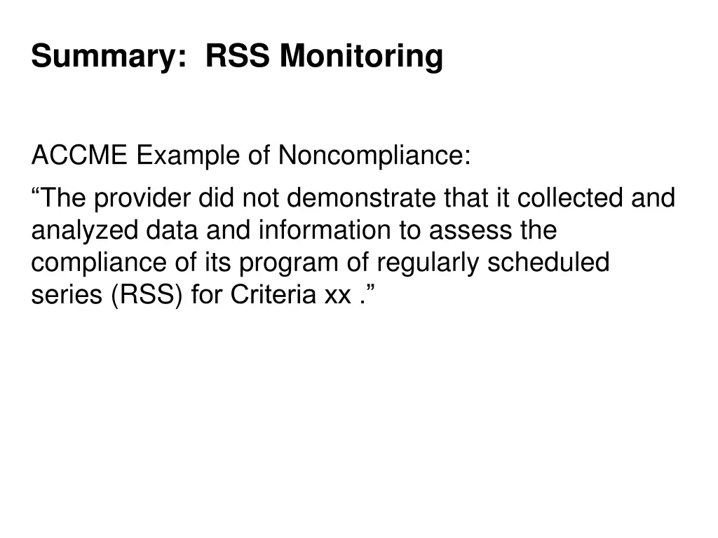 summary rss monitoring