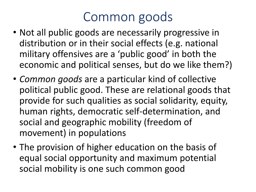 common goods