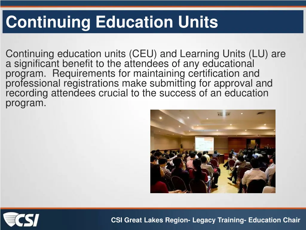 continuing education units