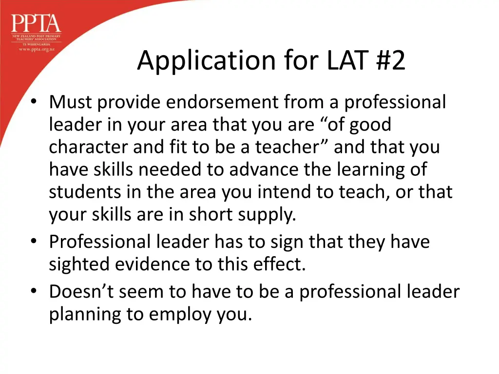 application for lat 2