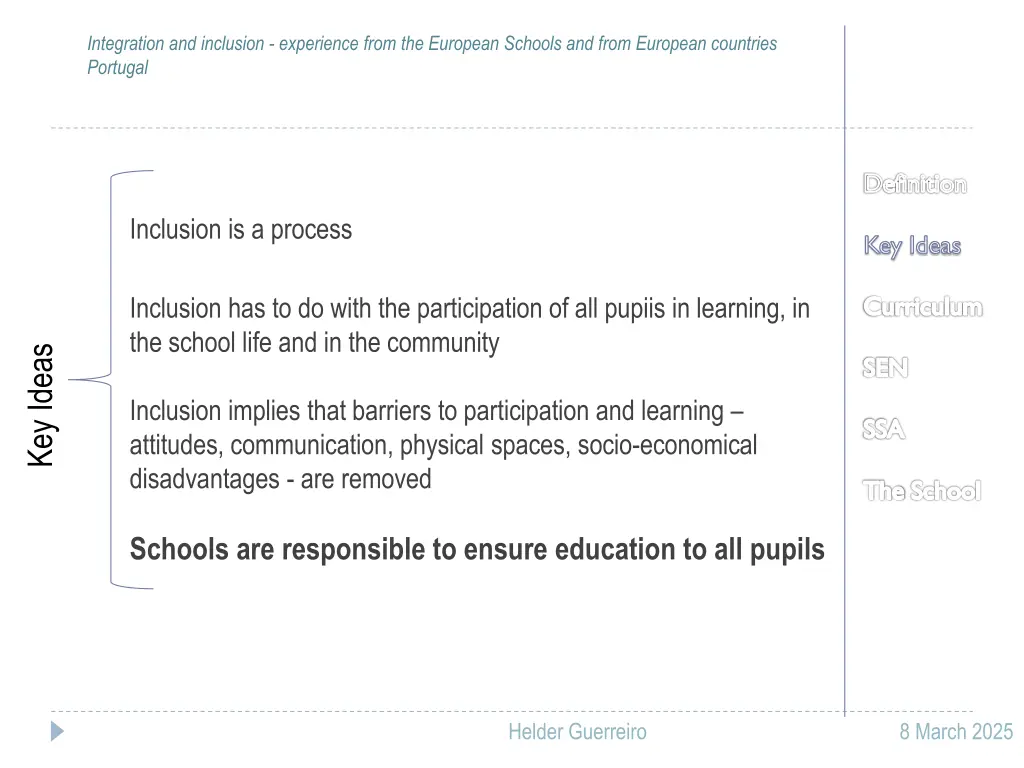 integration and inclusion experience from 1