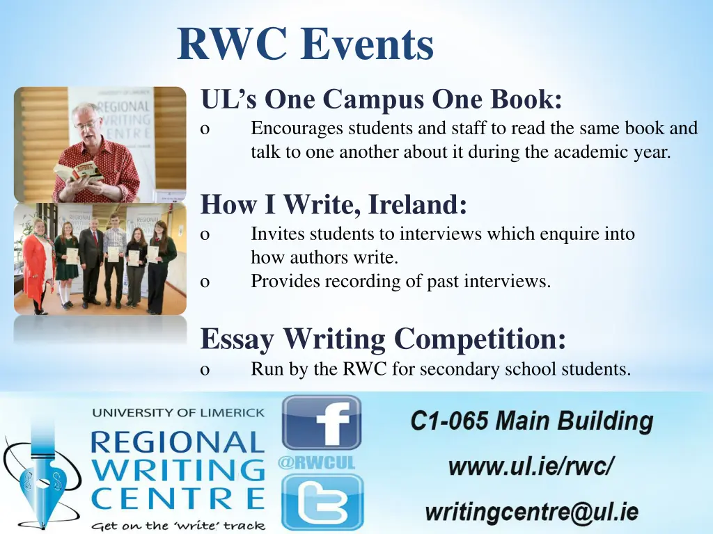 rwc events ul s one campus one book o encourages