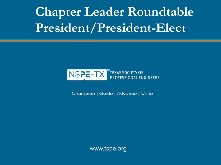 chapter leader roundtable president president