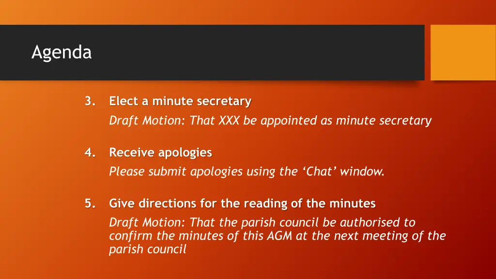 agenda 1