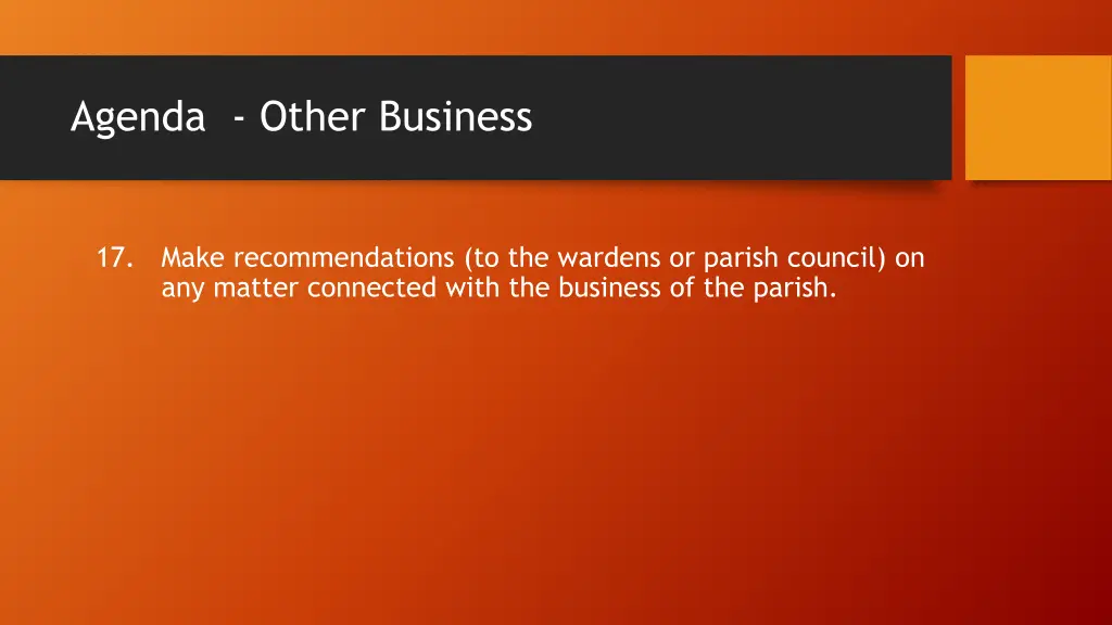 agenda other business