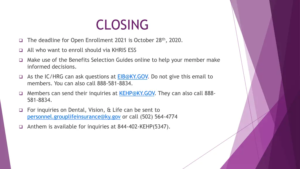 closing
