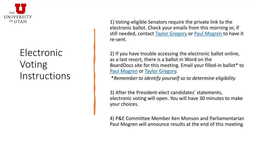 1 voting eligible senators require the private