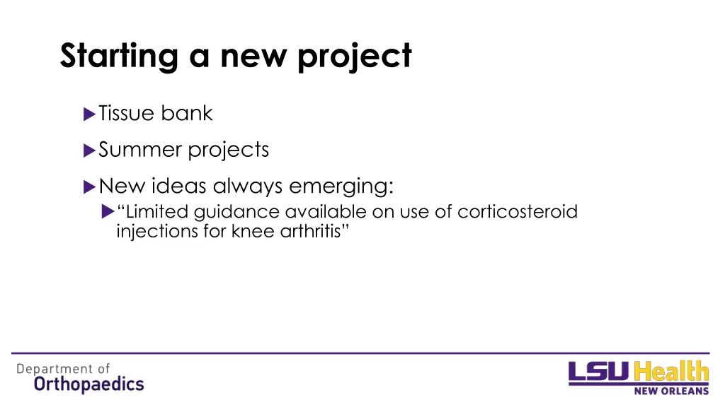 starting a new project 1