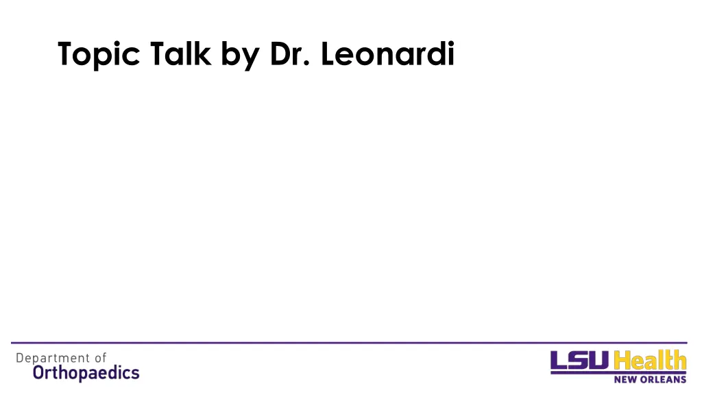 topic talk by dr leonardi