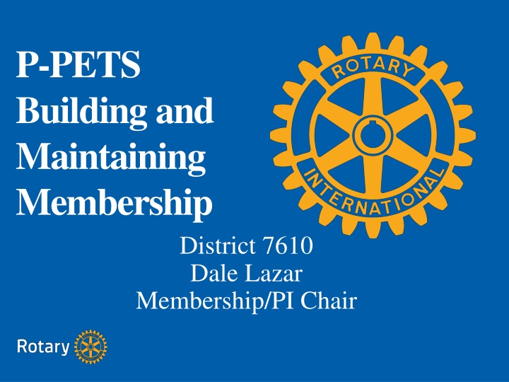 p pets building and maintaining membership