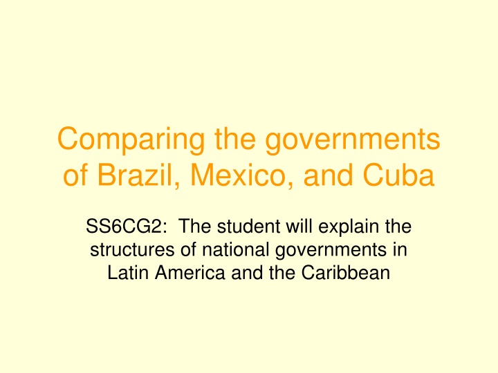 comparing the governments of brazil mexico