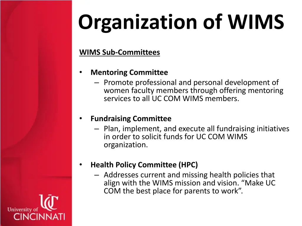 organization of wims 1