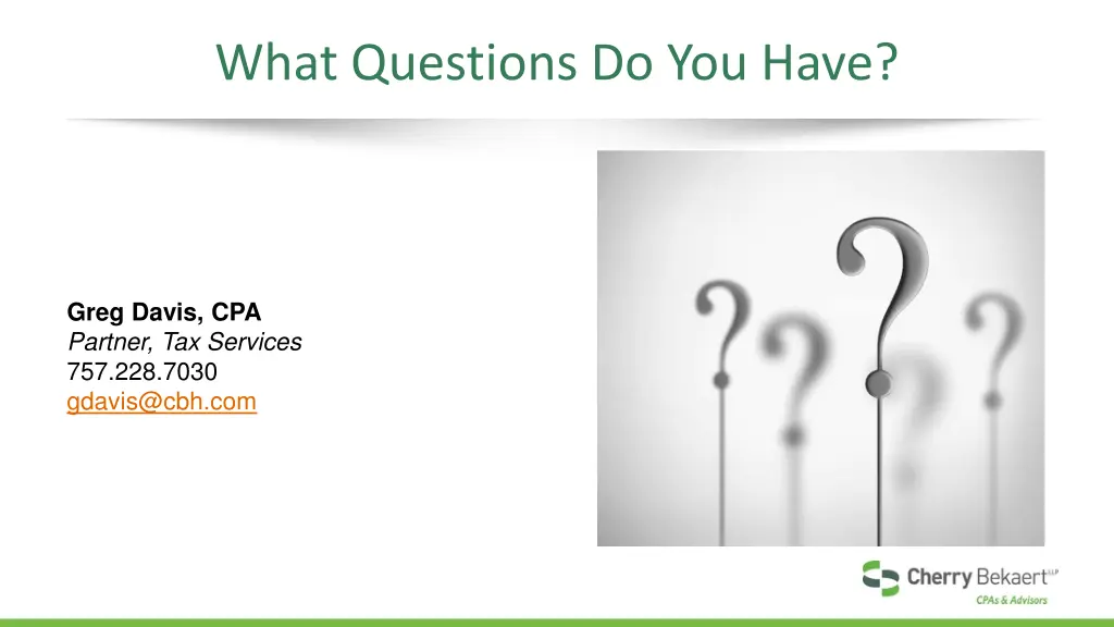 what questions do you have