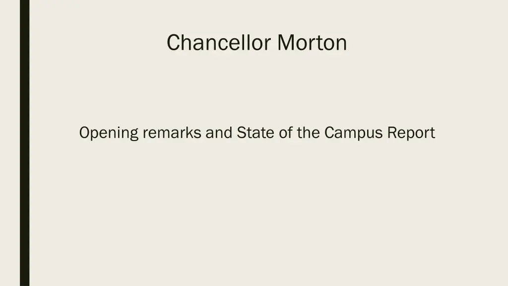 chancellor morton
