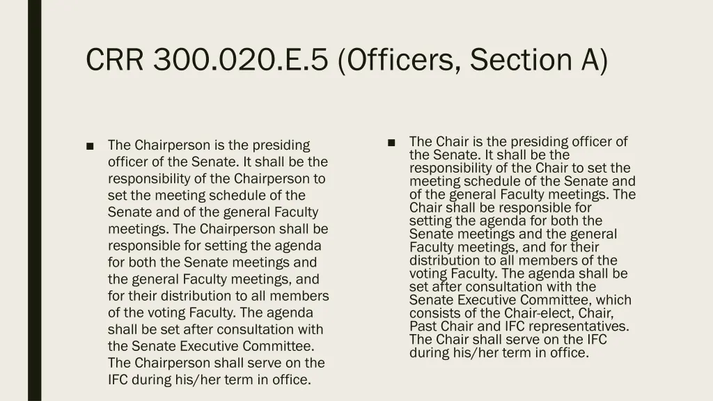 crr 300 020 e 5 officers section a