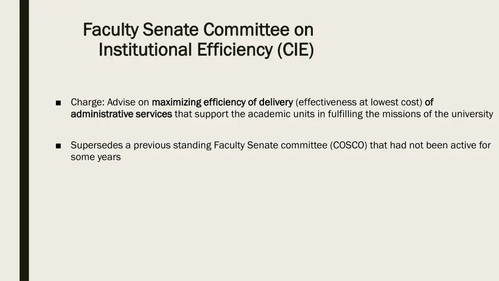 faculty senate committee on faculty senate