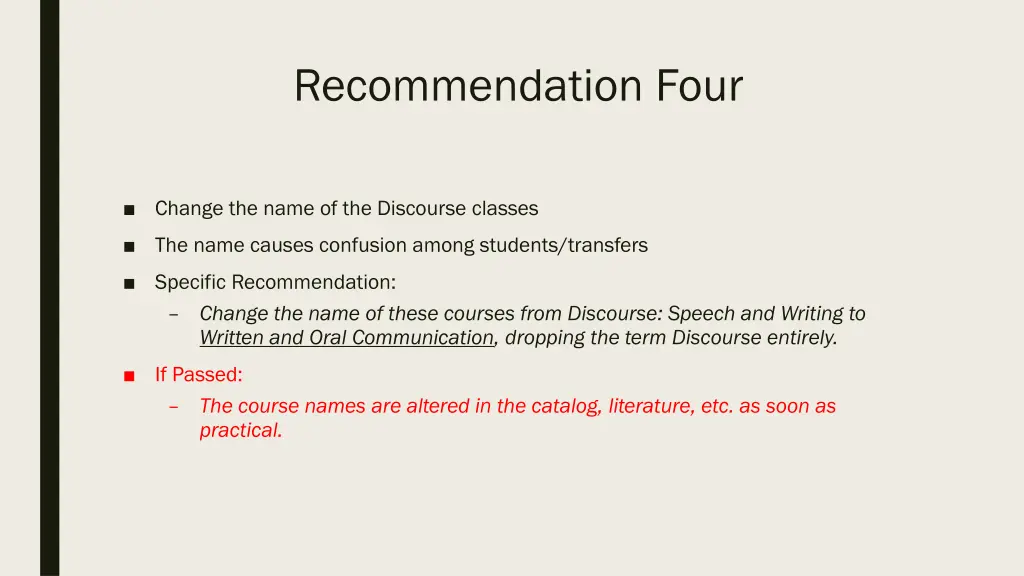 recommendation four