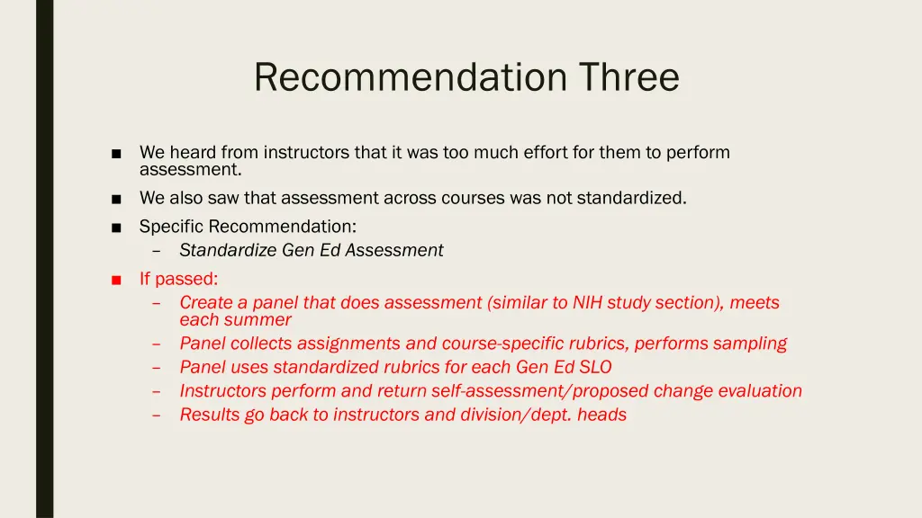recommendation three
