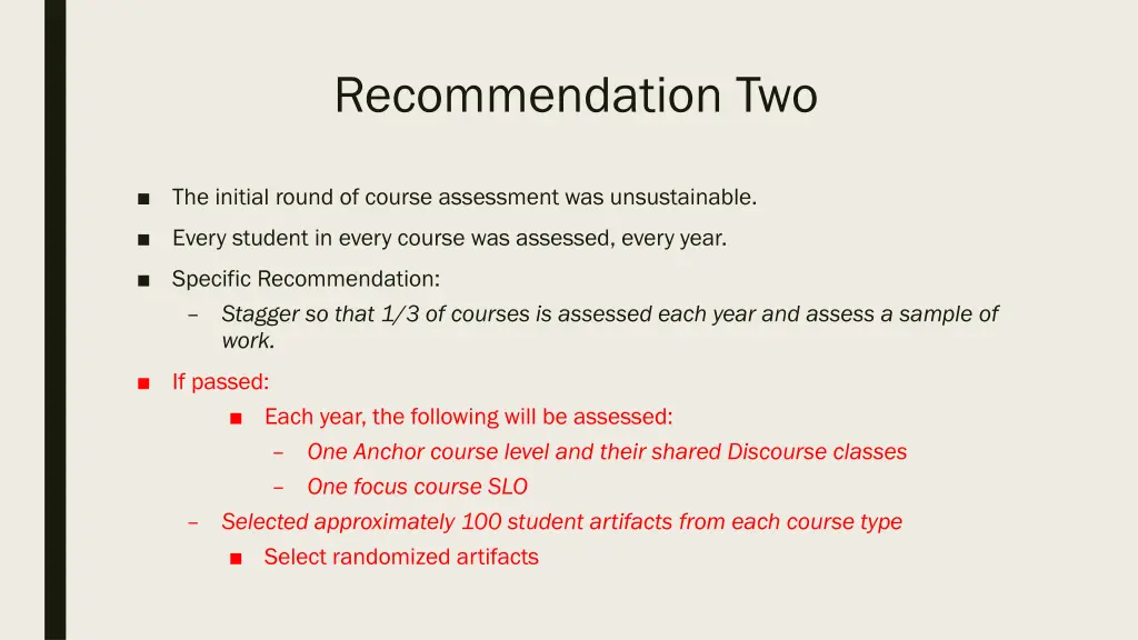 recommendation two