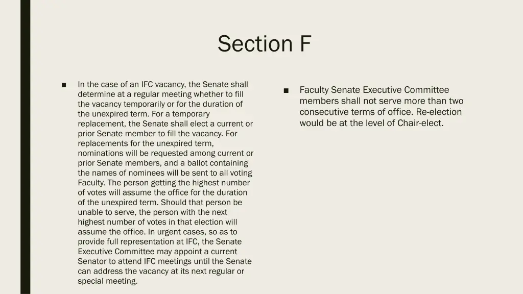 section f