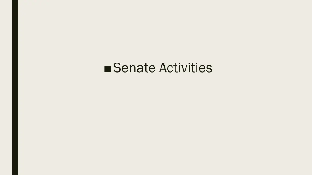 senate activities