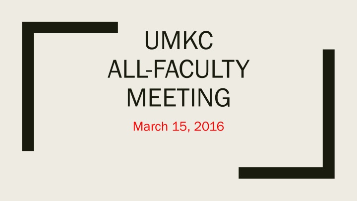 umkc all faculty meeting march 15 2016