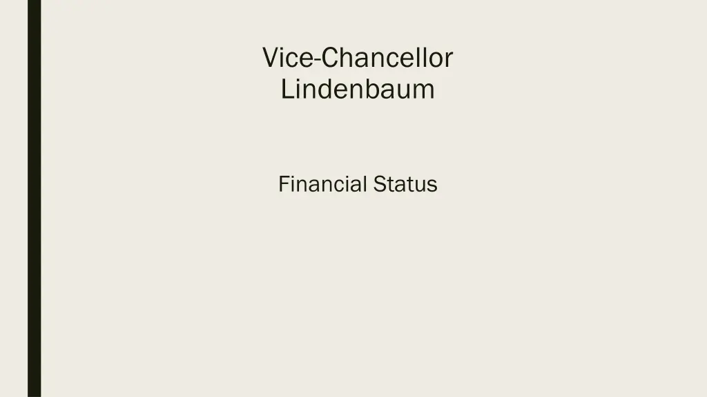 vice chancellor lindenbaum