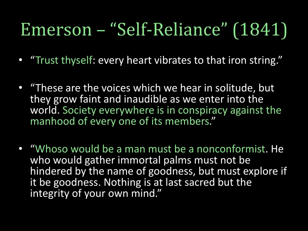 emerson self reliance 1841