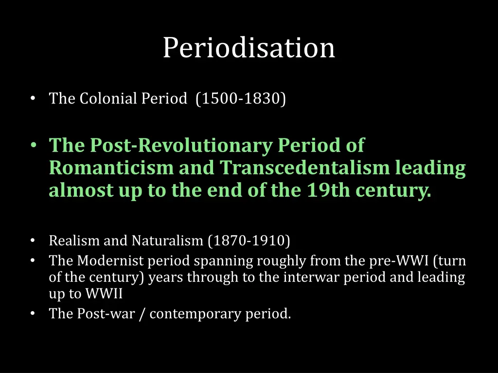 periodisation