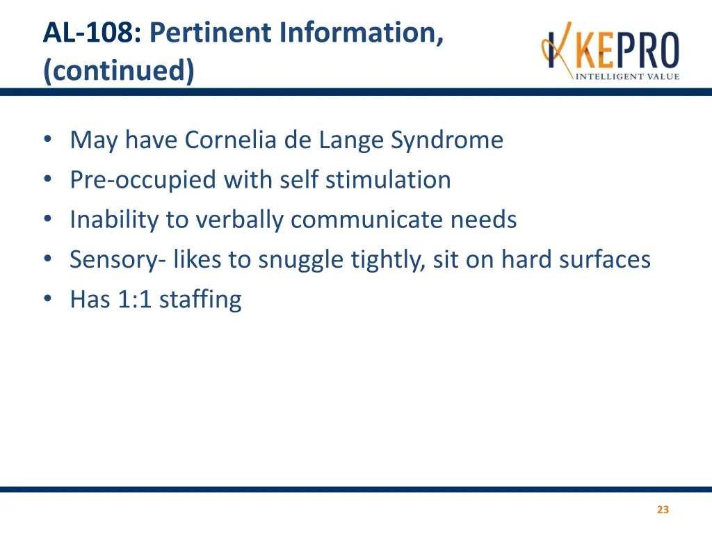al 108 pertinent information continued