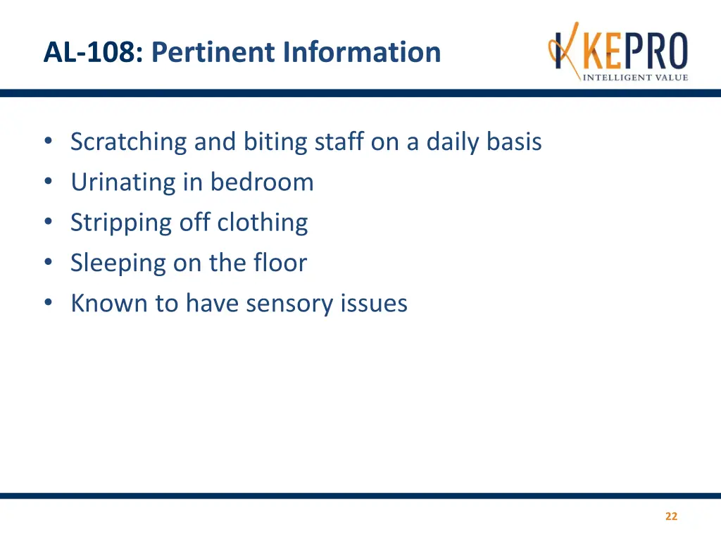 al 108 pertinent information