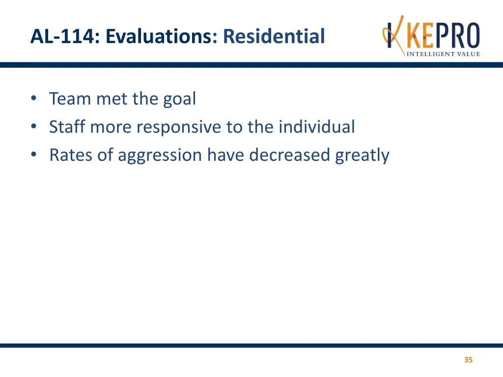 al 114 evaluations residential