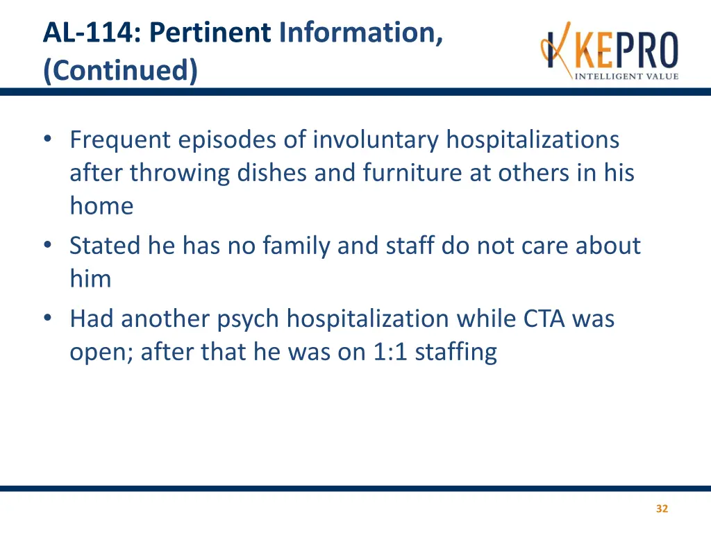 al 114 pertinent information continued