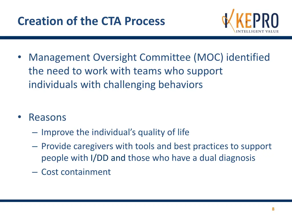 creation of the cta process