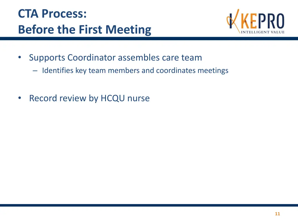 cta process before the first meeting