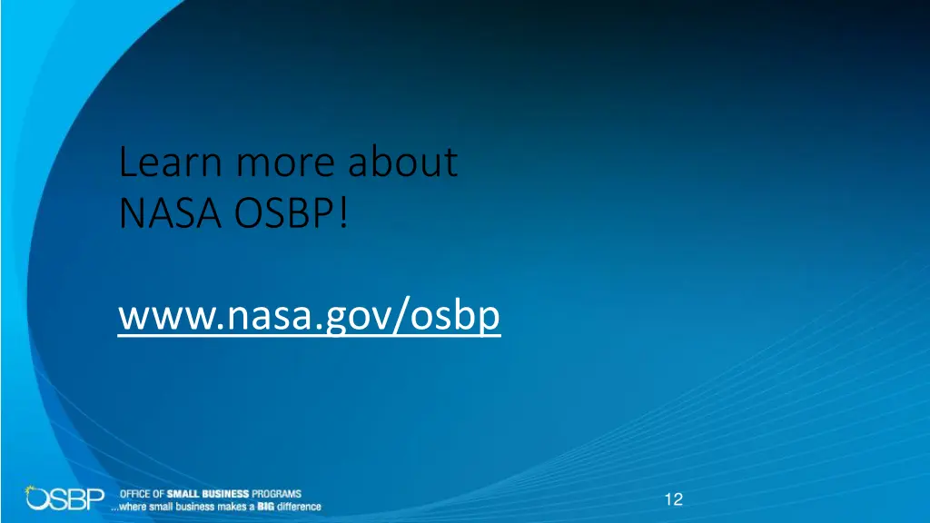 learn more about nasa osbp
